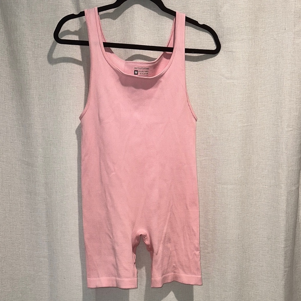 PrettyLittleThing Light Pink Ribbed Top